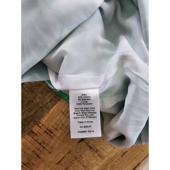 Talbots Palm Tree Leaf Green/White Tropical Print Skirt Women's Size 6P NWOT - Picture 6 of 9